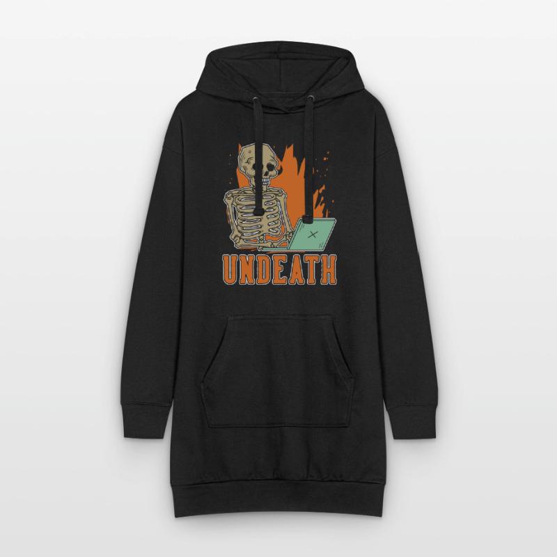Entwickler Coder Programmierer Skelett Undeath Hoodie-Kleid