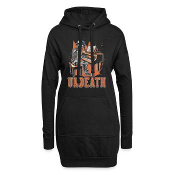 Pianist Klavier Piano Skelett Undeath - Hoodie-Kleid - Schwarz - Vorne