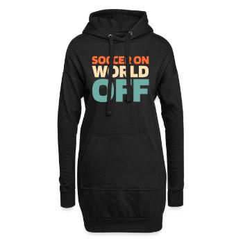 Fußball Fußballer Soccer On World Off - Hoodie Dress - black - Front