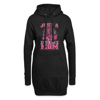 Rollschuhe Rollschuhlaufen Mutter - Hoodie-Kleid - Schwarz - Vorne