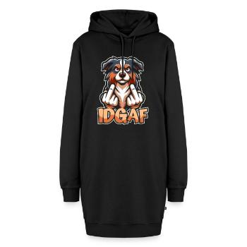 Australian Shepherd Es Ist Mir Scheißegal Idgaf - Hoodie-Kleid - Schwarz - Vorne