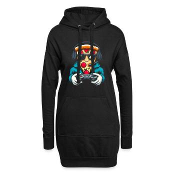 Gamer Gaming Pizza Gaming Controller - Hoodie-Kleid - Schwarz - Vorne