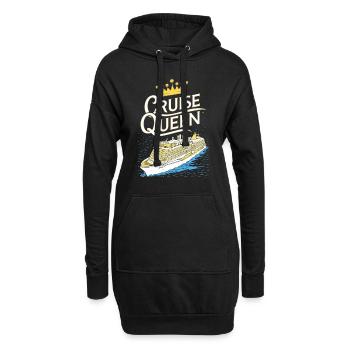 Croisière - Sweat-shirt à capuche long Femme - noir - Devant