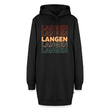 Ville allemande de Langen, Hesse - Sweat-shirt à capuche long Femme - noir - Devant