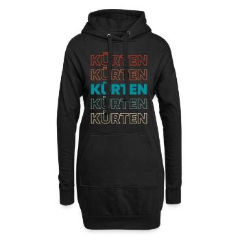 Deutsche Stadt Kürten Nordrheinwestfalen - Hoodie-Kleid - Schwarz - Vorne