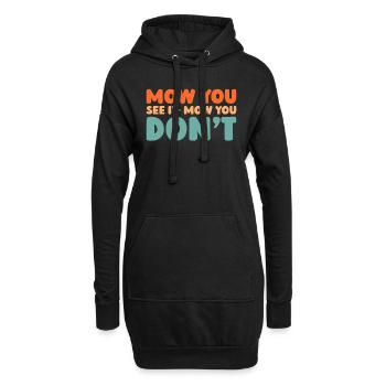 Rasenmäher Mähen - Hoodie-Kleid - Schwarz - Vorne