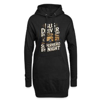 Bus Busfahrer - Hoodie-Kleid - Schwarz - Vorne
