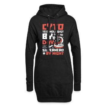 Zytotechnologe - Hoodie-Kleid - Schwarz - Vorne