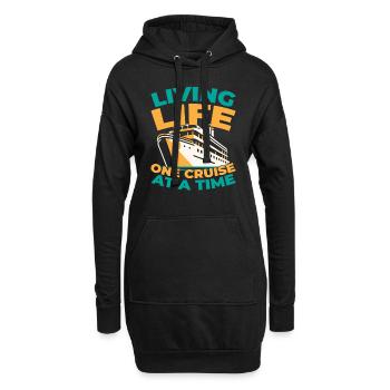 Kreuzfahrt - Hoodie-Kleid - Schwarz - Vorne
