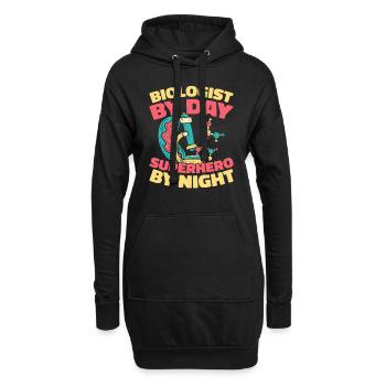 Biologie Biologe - Hoodie-Kleid - Schwarz - Vorne