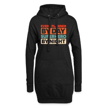 Organisateur d’événements - Sweat-shirt à capuche long Femme - noir - Devant