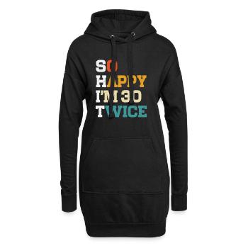 60 Anniversaire 60 Années Né 1965 - Sweat-shirt à capuche long Femme - noir - Devant