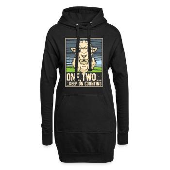 Drôle de mouton puant ONE TWO - Sweat-shirt à capuche long Femme - noir - Devant