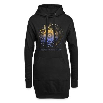 Love By The Sun Dream By The Moon Boho Geschenk - Hoodie-Kleid - Schwarz - Vorne