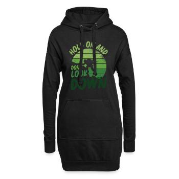 Don't Look Down Bouldern, Felsklettern. - Hoodie-Kleid - Schwarz - Vorne