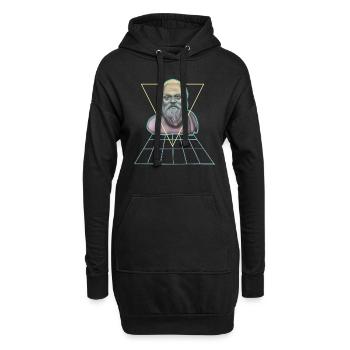 Sokrates Griechischer Philosoph Modern - Hoodie-Kleid - Schwarz - Vorne
