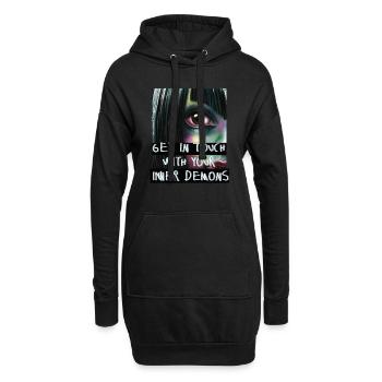 Anime Japon Démons - Sweat-shirt à capuche long Femme - noir - Devant