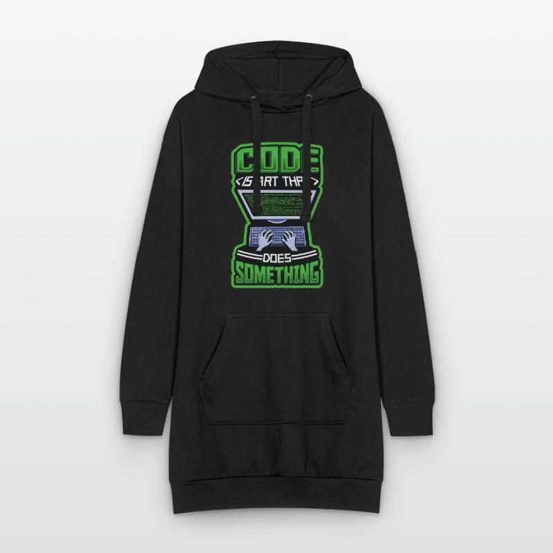 Code is an art that does something programming Hoodie Dress