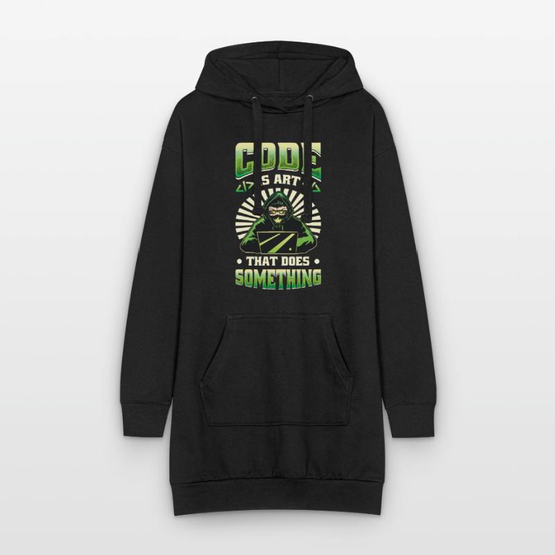 Code is an art that does something programming Hoodie Dress