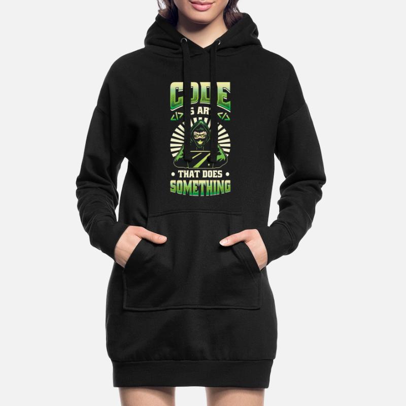 Code is an art that does something programming Hoodie Dress