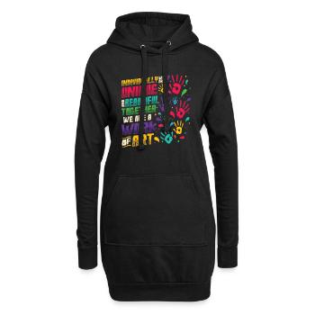 Ensemble, nous sommes une œuvre d’art, enseignante préscolaire - Sweat-shirt à capuche long Femme - noir - Devant