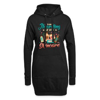 Es Ist Kein Horten, Wenn Es Hautpflege Ist. - Hoodie-Kleid - Schwarz - Vorne