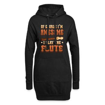 Bien sûr, je suis fantastique, je joue de la flûte. - Sweat-shirt à capuche long Femme - noir - Devant