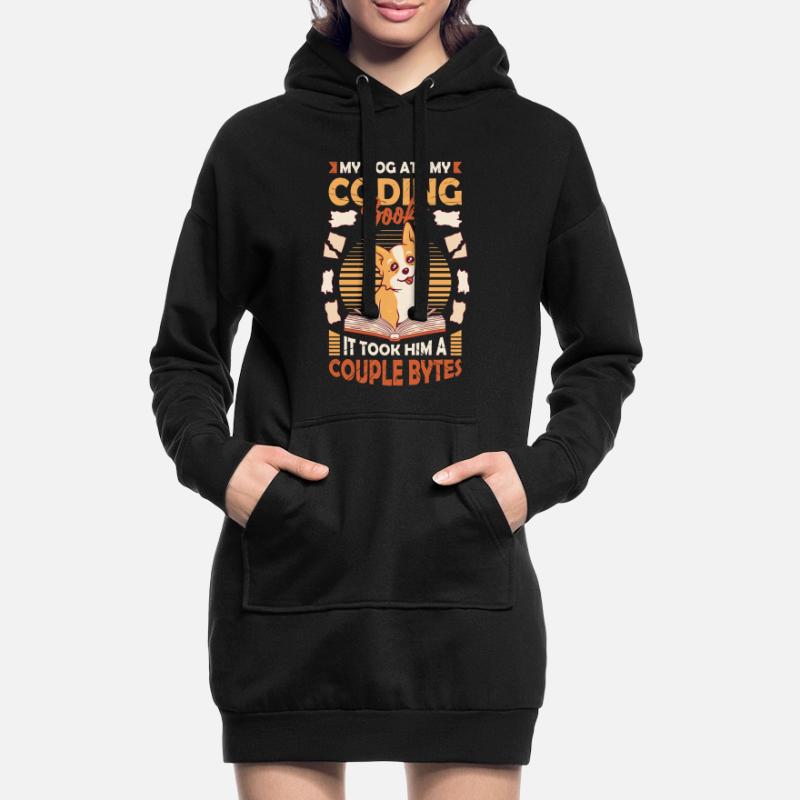 Dog Bytes Code Computer Joke Programming Hoodie Dress