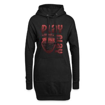 Spielen Mit Töpferwaren Aus Ton - Hoodie-Kleid - Schwarz - Vorne