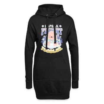 Ich Spreche Fließend Kleinkind - Hoodie-Kleid - Schwarz - Vorne