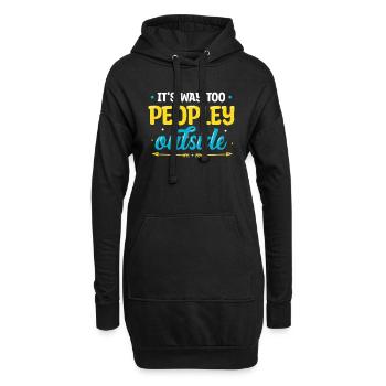 Es Ist Viel Zu Volkstümlich, Außerhalb - Hoodie-Kleid - Schwarz - Vorne