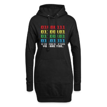 Si vous pouvez lire ceci, vous êtes trop binaire - Sweat-shirt à capuche long Femme - noir - Devant