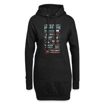 Amateur de livres, Lecture, Livres, Addicted - Sweat-shirt à capuche long Femme - noir - Devant