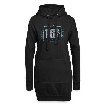 10e anniversaire, Astronaute, Décorations - Sweat-shirt à capuche long Femme - noir - Devant
