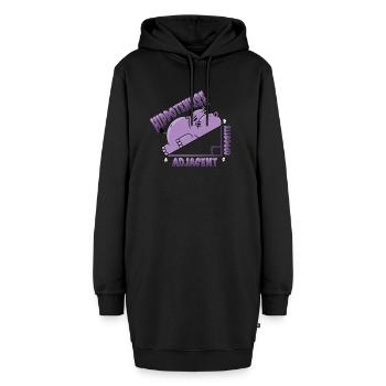 Hippotenuse, en face, adjacente - Sweat-shirt à capuche long Femme - noir - Devant