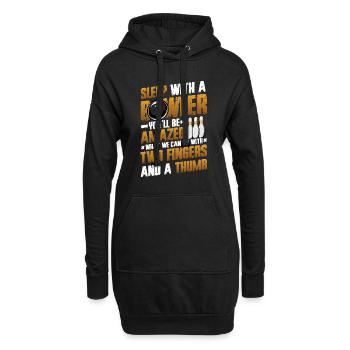 Schlaf Mit Einem Kegler - Lustiges Bowling - Hoodie-Kleid - Schwarz - Vorne