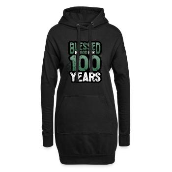 Religious by God for 100 years - Hoodie Dress - black - Front