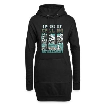 J’ai trouvé ma vocation, la retraite - Sweat-shirt à capuche long Femme - noir - Devant