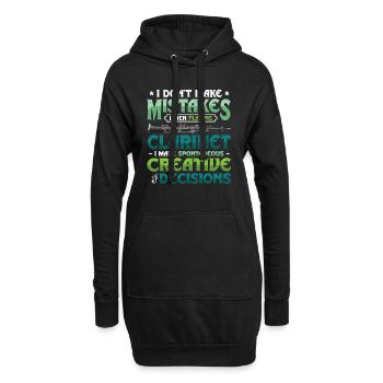 Clarinettiste, fait de la créativité spontanée - Sweat-shirt à capuche long Femme - noir - Devant