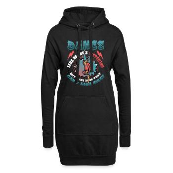 Danser comme si personne ne regardait la danse hip hop - Sweat-shirt à capuche long Femme - noir - Devant