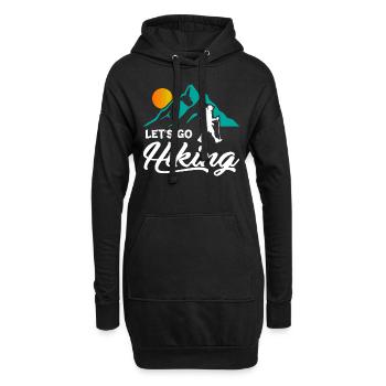 Lets Go Hiking - Hoodie-Kleid - Schwarz - Vorne