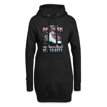 Patinage sur glace Patinage sur glace Patinage artistique - Sweat-shirt à capuche long Femme - noir - Devant