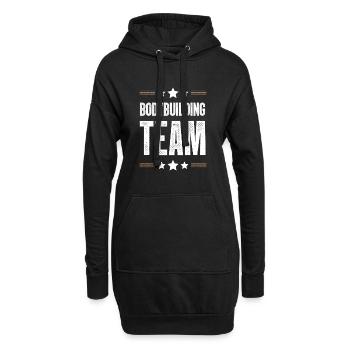 Équipe de musculation - Sweat-shirt à capuche long Femme - noir - Devant