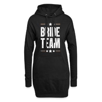 Équipe de la mariée - Sweat-shirt à capuche long Femme - noir - Devant