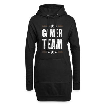 Équipe de joueurs - Sweat-shirt à capuche long Femme - noir - Devant