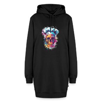 Koch Totenkopf - Hoodie-Kleid - Schwarz - Vorne