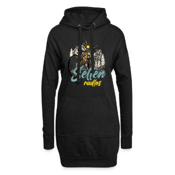 Coole Fahrrad und Mountainbike Geschenke MTB - Hoodie-Kleid - Schwarz - Vorne