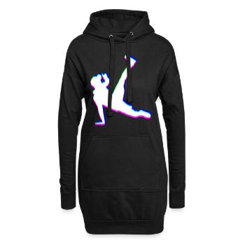 Trippy Breakdancer - Hoodie-Kleid - Schwarz - Vorne