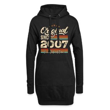 Original 2007 Jahrgang - 2007 Geburtstagsgeschenk - Hoodie-Kleid - Schwarz - Vorne