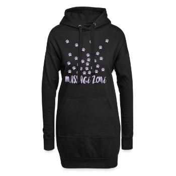 Massage Zone - Hoodie-Kleid - Schwarz - Vorne